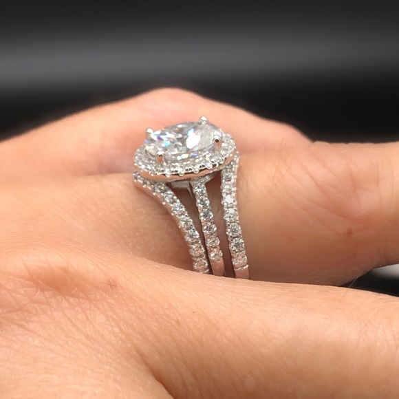 Moissanite rings set with certificate - Picture 3 of 13